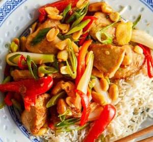 Shredded Chicken Chilly Garlic[ Bell Peppers, Onions,chilli Oil, Sichuan Chilli