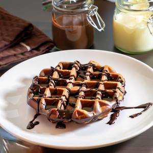 Triple chocolate waffle