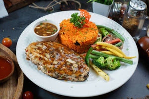 Stuffed Chicken [Brown Sauce]