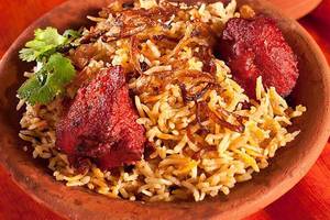 Chicken 65 biryani