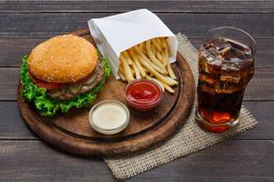 Veg Burger + Fries + Coke 25ml