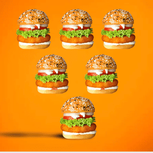 6 Crispy Chicken Burger