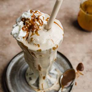 Butterscotch Shake With Brownie And Ice Cream