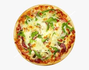Cheese capsicum onion pizza