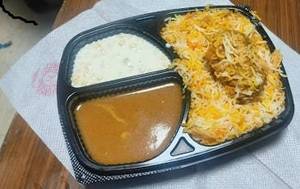 Chicken Biryani Qtr (1Pcs) + Onion + Gravy