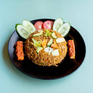 Veg Nasi Goreng with Fried Crackers