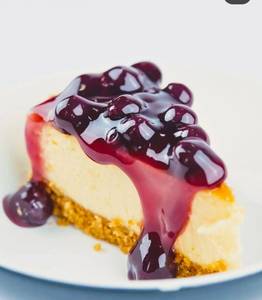 Eggless Blueberry Cheesecake