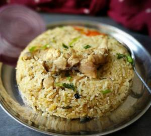 Chicken Biryani With Chicken 65,white Rice, Rasam