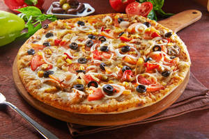 Corn N Mushroom Pizza
