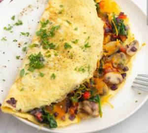 Omlet with lots of veggies 