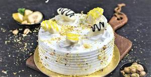 Creamy Banana Dryfruits Cake