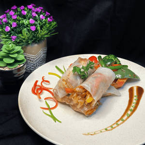 Vietnamese Cottage Cheese Rice Paper Roll