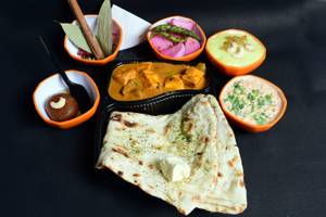Kadai Paneer  + 2 Butter Naan / 2 Laccha Paratha/ 2 Missi Roti + kesariya kheer