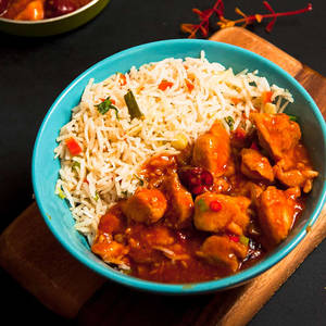 Chicken Manchurian Combo With Rice/ Noodles