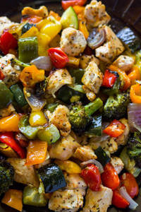 Sauteed Veggies With Grilled Chicken
