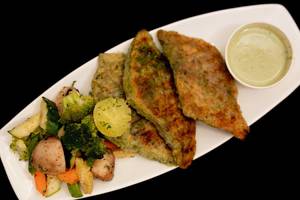 Grilled Fish With Lemon Butter Pesto Sauce