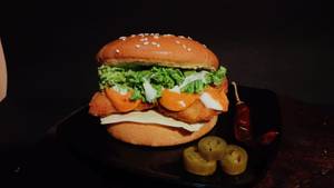 American Cheese Chicken Burger