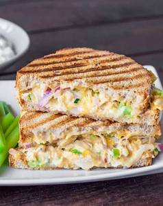 Grilled Bread Omelette With Veggies