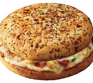 Paneer pizza burger
