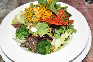Healthy Salad Infused With Dry Nuts