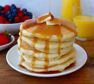 Pancake with Butter & Maple Syrup