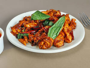 Chilli Chicken Basil Leaves