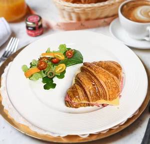 Croissant With Ham And Emmental Cheese
