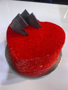 Red Velvet Heart Cake