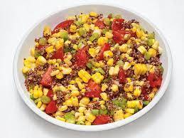 Corn and red quinoa salad