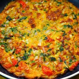 Spicy Curri Leaves Masala Chicken Omelette With Toast