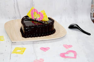 Chocolate Truffle Heart Cake (Eggless)