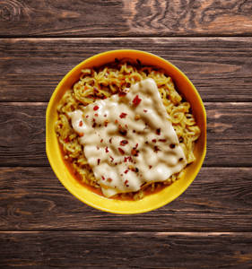 Spicy Masala Maggi With Cheese