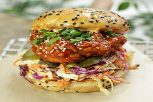 Korean Fried Chicken Burger