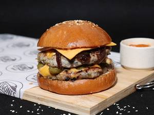 Caramelized Onion Double Cheese Burger