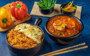 Egg Triple Schezwan Rice