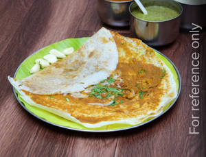 Butter Masala Dosa  (served with 2Chutneys+ sambar)