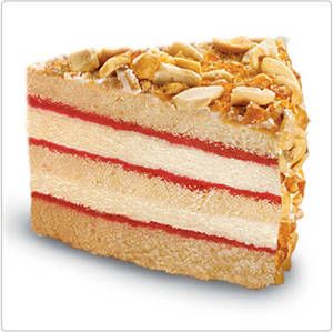 Golden fantasy cake slice                                              