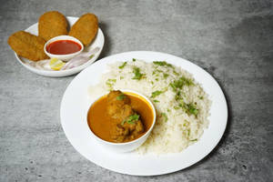 Chicken Dalcha Rice With Cutlet