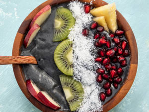 Tropical Charcoal Smoothie Bowl ( Immunity Booster ) ( Vegan)