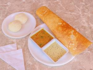 Plain Dosa + Idlii Sambar (3 Pcs)