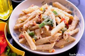 Penne White Sauce Cheese Pasta