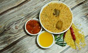 Muddapappu Avakaya Annam (Serves 1)