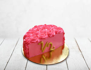 Half Rainbow Cake 