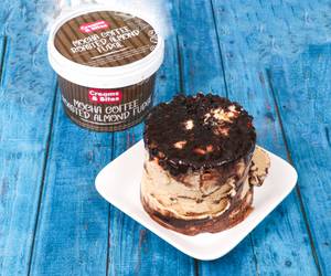 Creams & Bites Mocha Coffee Roasted Almond Brownie Fudge Ice Cream (500 Ml Tub) 