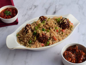Veg Manchurian Fried Rice