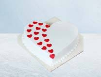 White Forest Heart Shape