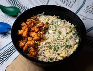Egg Fried Rice With Spicy Chicken Dry Chilli (Dry)