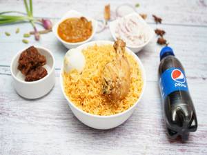 Chicken Biryani Combo [Chicken Biryani+Chicken 65 [2 Pieces]+Soft Beverage [200 ml]