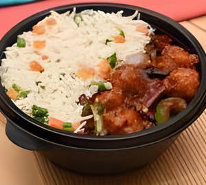 Mini Chicken Fried Rice With Chicken Chilli Boneless Gravy