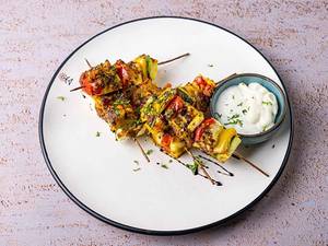 Curried Cottage Cheese Skewers